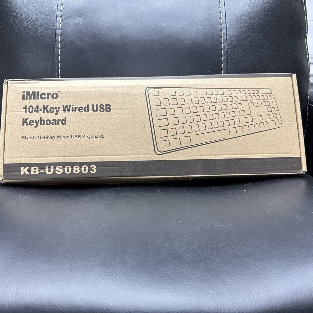iMicro KB-US0803 USB Wired Keyboard - No Drivers Needed! Plug & Play